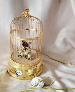 Vintage Reuge Singing Bird Clock Music Box G2U