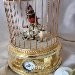 Vintage Reuge Singing Bird Clock Music Box G2U