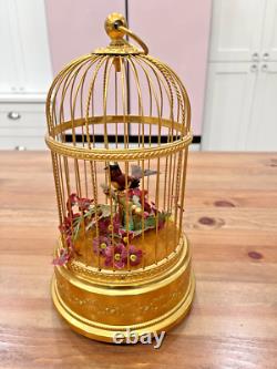Vintage Reuge Singing Bird Music Box Switzerland WORKING EXCELLENT (Watch Video)