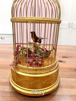 Vintage Reuge Singing Bird Music Box Switzerland WORKING EXCELLENT (Watch Video)
