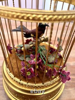 Vintage Reuge Singing Bird Music Box Switzerland WORKING EXCELLENT (Watch Video)