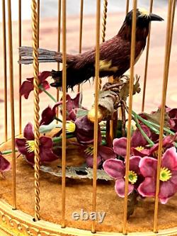 Vintage Reuge Singing Bird Music Box Switzerland WORKING EXCELLENT (Watch Video)