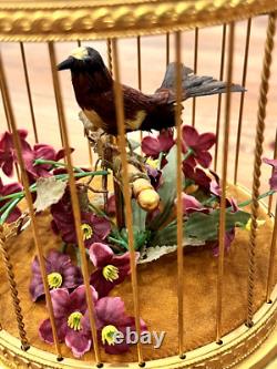 Vintage Reuge Singing Bird Music Box Switzerland WORKING EXCELLENT (Watch Video)