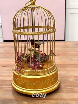 Vintage Reuge Singing Bird Music Box Switzerland WORKING EXCELLENT (Watch Video)