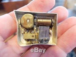 Vintage Reuge Solid Silver Miniature Music Box Musical Compact (watch The Video)