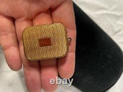 Vintage Reuge St. Croix Music Box Vintage Goldtone Windup Keychain Pendant