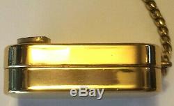 Vintage Reuge Ste-Croix Gold-Tone Music Box with Key Chain, Swiss Made