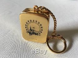 Vintage Reuge Ste Croix Miniature Key Chain Music Box of Vienna Prater