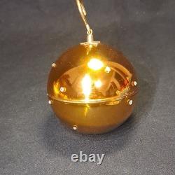 Vintage Reuge Ste Croix Music Box Ball Christmas Ornament Working Silent Night