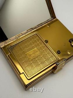 Vintage Reuge Ste Croix Music Box Musical Powder Compact Case Elgin American