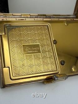 Vintage Reuge Ste Croix Music Box Musical Powder Compact Case Elgin American