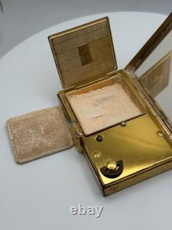 Vintage Reuge Ste Croix Music Box Musical Powder Compact Case Elgin American