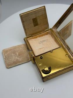 Vintage Reuge Ste Croix Music Box Musical Powder Compact Case Elgin American