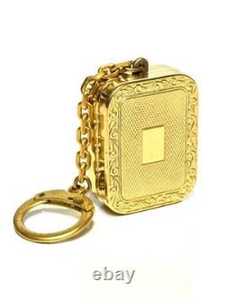 Vintage Reuge Ste-Croix Swiss Music Box Keychain Gold-Tone Wind-Up Works
