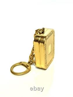 Vintage Reuge Ste-Croix Swiss Music Box Keychain Gold-Tone Wind-Up Works
