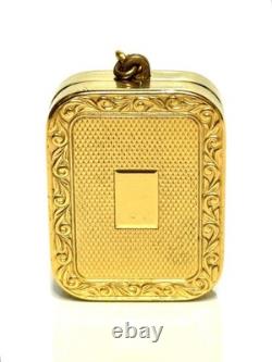 Vintage Reuge Ste-Croix Swiss Music Box Keychain Gold-Tone Wind-Up Works