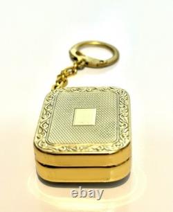 Vintage Reuge Ste-Croix Swiss Music Box Keychain Gold-Tone Wind-Up Works