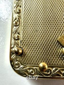 Vintage Reuge Ste-Croix Swiss Music Box Keychain Gold-Tone Wind-Up Works