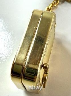 Vintage Reuge Ste-Croix Swiss Music Box Keychain Gold-Tone Wind-Up Works
