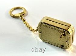 Vintage Reuge Ste-Croix Swiss Music Box Keychain Gold-Tone Wind-Up Works