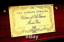 Vintage Reuge Strauss Music Box Cylinder Franklin Mint Pristine No Reserve