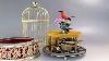 Vintage Reuge Swiss Automaton Mechanical Singing Bird Cage Music Box
