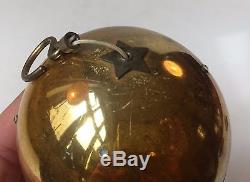 Vintage Reuge Swiss Made mechanical Gold Christmas Ball sphere Music Ornament