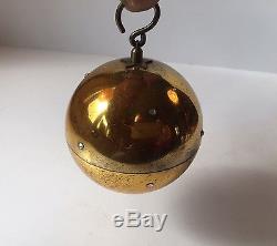 Vintage Reuge Swiss Made mechanical Gold Christmas Ball sphere Music Ornament