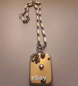 Vintage Reuge Swiss Miniature Music Box Necklace Pendant With Chain