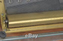 Vintage Reuge Swiss Music Box 144 Note 3 Song Beethoven 5th 6th 9th Fish Feet