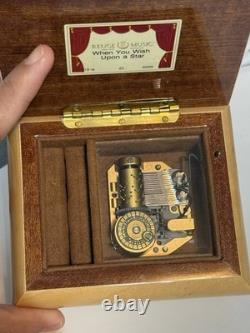 Vintage Reuge Swiss Music Box 18 Note When You Wish Upon a Star