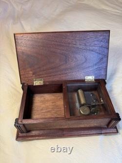 Vintage Reuge Swiss Music Box 36 Note 2 Tune Edelweiss Lara's Theme Marquetry