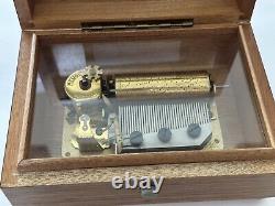 Vintage Reuge Swiss Music Box 36 Note Switzerland Happy Birthday + 2 More