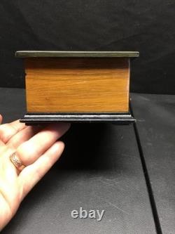 Vintage Reuge Swiss Music Box 3/36 Inlaid Wood Italy Mozart Haydyn Louis XIII