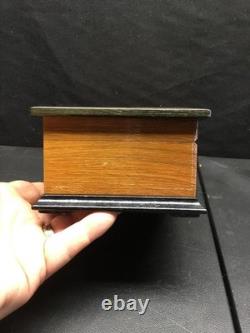Vintage Reuge Swiss Music Box 3/36 Inlaid Wood Italy Mozart Haydyn Louis XIII