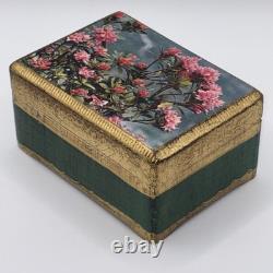 Vintage Reuge Swiss Music Box #402 Rhododendron Rare Lid Ste-Croix Stamped