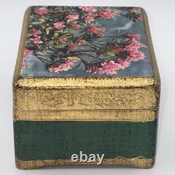 Vintage Reuge Swiss Music Box #402 Rhododendron Rare Lid Ste-Croix Stamped