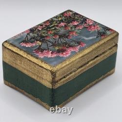 Vintage Reuge Swiss Music Box #402 Rhododendron Rare Lid Ste-Croix Stamped