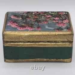 Vintage Reuge Swiss Music Box #402 Rhododendron Rare Lid Ste-Croix Stamped