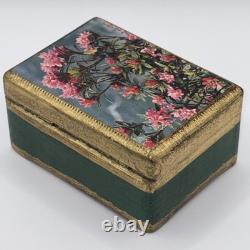 Vintage Reuge Swiss Music Box #402 Rhododendron Rare Lid Ste-Croix Stamped