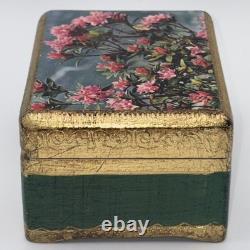 Vintage Reuge Swiss Music Box #402 Rhododendron Rare Lid Ste-Croix Stamped