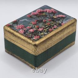 Vintage Reuge Swiss Music Box #402 Rhododendron Rare Lid Ste-Croix Stamped