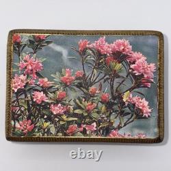 Vintage Reuge Swiss Music Box #402 Rhododendron Rare Lid Ste-Croix Stamped