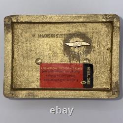 Vintage Reuge Swiss Music Box #402 Rhododendron Rare Lid Ste-Croix Stamped