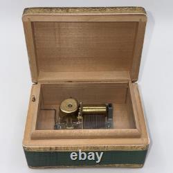 Vintage Reuge Swiss Music Box #402 Rhododendron Rare Lid Ste-Croix Stamped