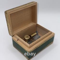 Vintage Reuge Swiss Music Box #402 Rhododendron Rare Lid Ste-Croix Stamped