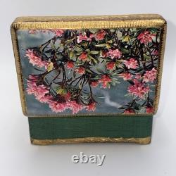 Vintage Reuge Swiss Music Box #402 Rhododendron Rare Lid Ste-Croix Stamped