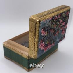 Vintage Reuge Swiss Music Box #402 Rhododendron Rare Lid Ste-Croix Stamped