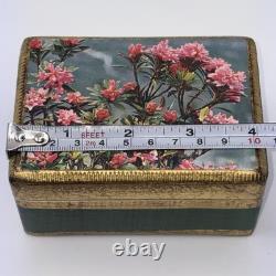 Vintage Reuge Swiss Music Box #402 Rhododendron Rare Lid Ste-Croix Stamped
