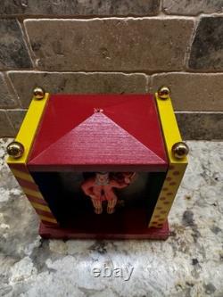Vintage Reuge Swiss Music Box Animated Dancing Clown Tico Tico Rita Ford NYC